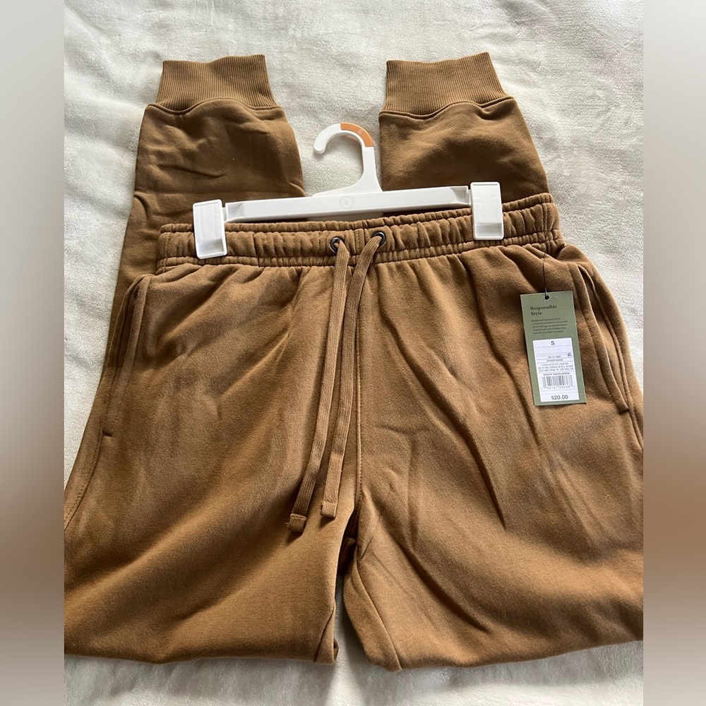 Unisex goodfellow & co Size Small Brown Drawstring Jogger Pants NWT